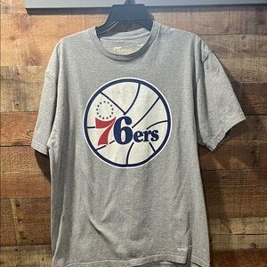 Mitchell & Ness Gray 76ers Logo Tee men's large